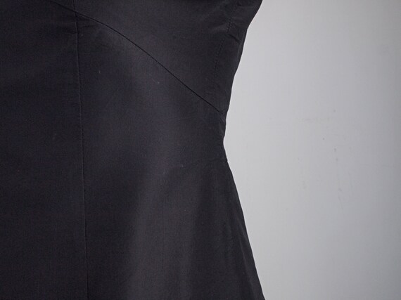 90s silk little black dress | minimal black dress… - image 8