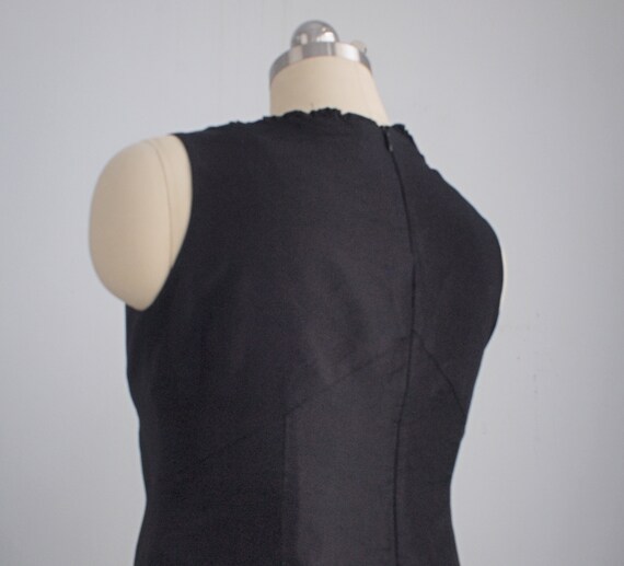 90s silk little black dress | minimal black dress… - image 7