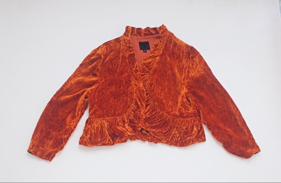 Anna Sui velvet bolero jacket | Vintage ruffled or
