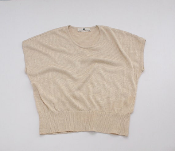 Balmain vintage blouse | Metallic knit blouse | Vi