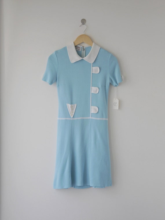 60s Dropwaist Short-sleeve Dress / Small - image 1