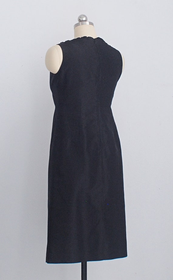 90s silk little black dress | minimal black dress… - image 4