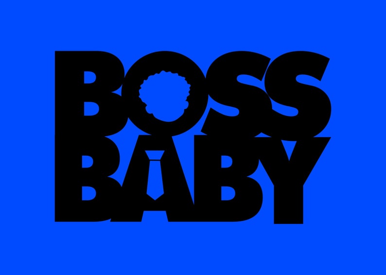 Digital Black Boss Baby Boy Logo SVG PNG Cricut Silhouette | Etsy