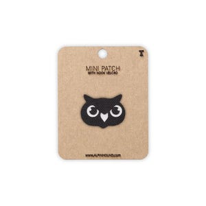 Owl Face Tactical Patch Mini Black and White