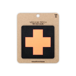 Medium Black and Reflective Orange Medical Tactical Patch