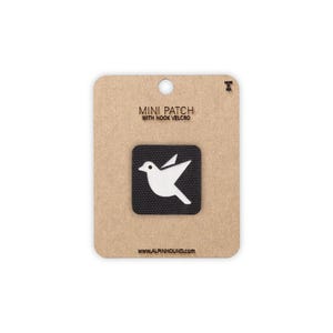 Écusson tactique Bird Mini 1X1 noir et blanc