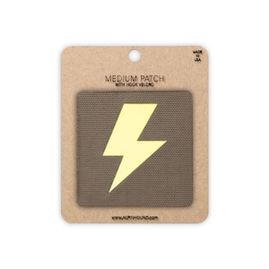 Medium Ranger and Reflective Yellow Lightning Bolt Tactical Patch