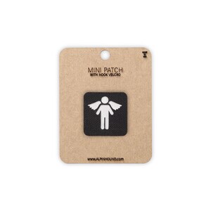 Angel Tactical Patch Mini Black and White