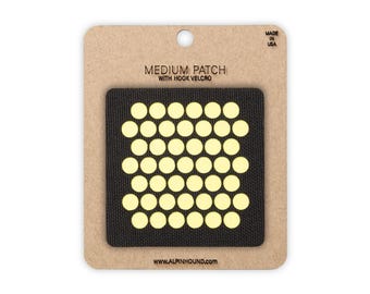 Circle Array Tactical Patch Medium Black and Reflective Yellow