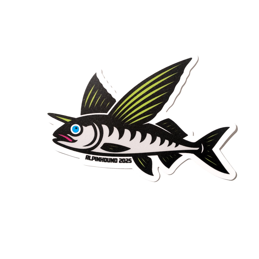 Falling Fish Sticker Flying Fish Sticker | Waterproof Vinyl Decal | for Toolboxes ...