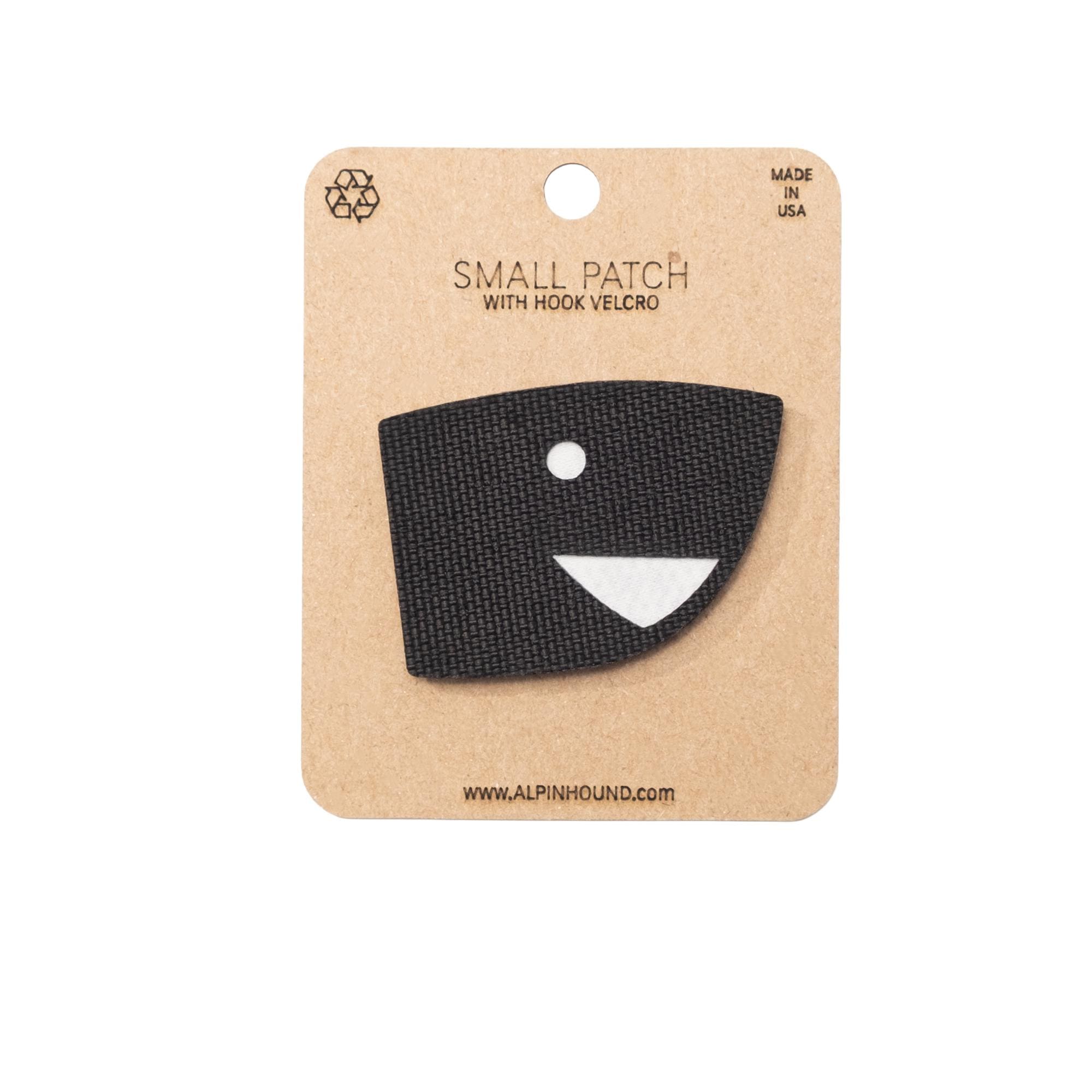 Shark Head Tactical Patch Small Black and White