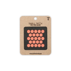 Honeycomb Array Tactical Patch Small Black and Orange