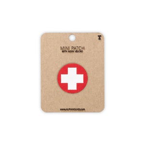 Medical Tactical Patch Mini Red and White Round