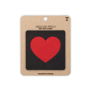 Heart Tactical Patch Medium Black and Red