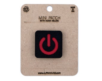 Mini Black and Red Power Off Tactical Patch