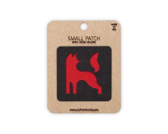 Small Black and Red Fox Tactical Patch