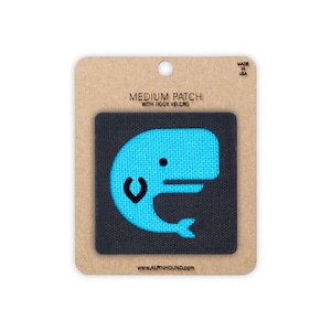 Blue Whale Tactical Patch Black and Blue Medium 2X2