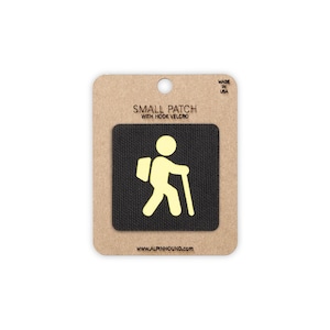 Hiker Tactical Patch Small Black and Reflective Yellow