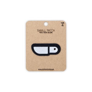 Knife Tactical Patch Small Black and Silver
