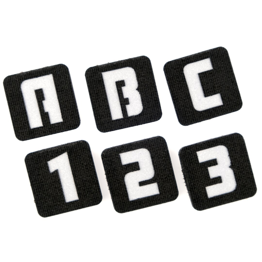 Mini Black and Reflective Silver Alpha-numeric Tactical Patches - Etsy