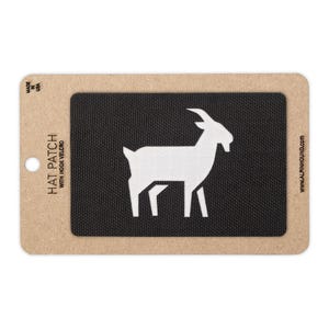 2x3 inch Black and White Goat Tactical Hat Patch