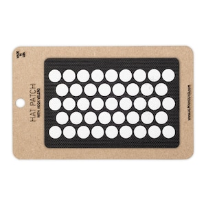 Circle Array Tactical Hat Patch 2x3 inch Black and Reflective Silver