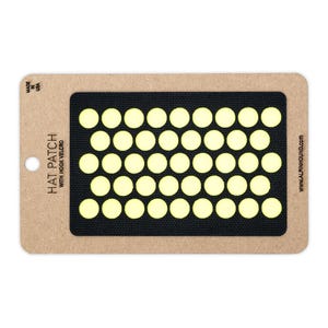 サークルアレイタクティカルハットパッチ 2 x 3インチ ブラック＆反射イエロー