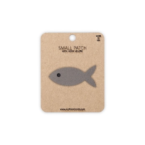 Fish Tactical Patch Small Wolf Gray and Black