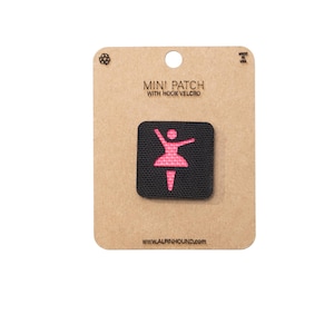 Ballerina Tactical Patch Mini Black and Neon Pink