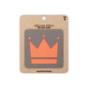 Crown Tactical Patch Medium Wolf Gray and Orange