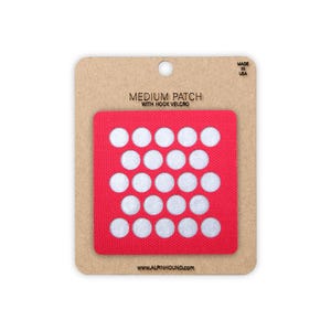 Medium Red and Reflective Silver Big Circle Array Tactical Patch