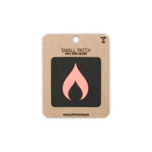 Flame Tactical Patch Small Black and Reflective Orange