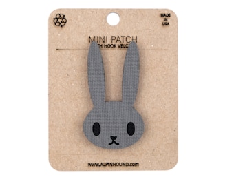 Small Wolf Gray and Black Bunny Tactical Patch