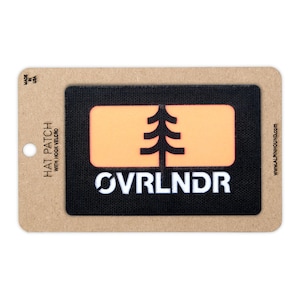 2x3 inch Black and Reflective Orange Overlander Hat Patch