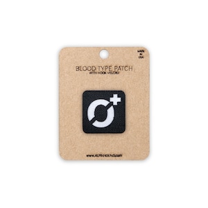 Mini Black and Reflective Silver Blood Type Tactical Patch