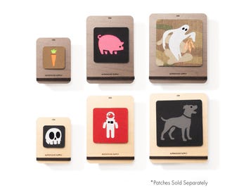 Wooden Tactical Patch Display Stand