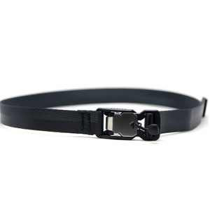 Fidlock V-Buckle Belt: Polished Black Nylon Webbing