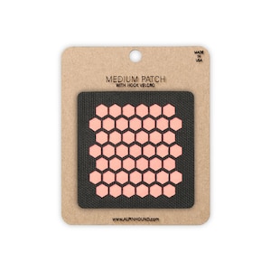 Honeycomb Array Tactical Patch Medium Black and Reflective Orange