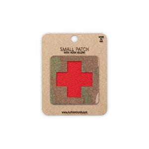 Small Multicam and Red Medical Tactical Patch