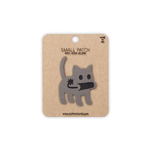 Bomb Cat Tactical Patch Gray and Black Small