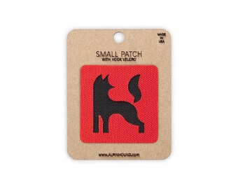 Small Red and Black Fox Tactical Patch