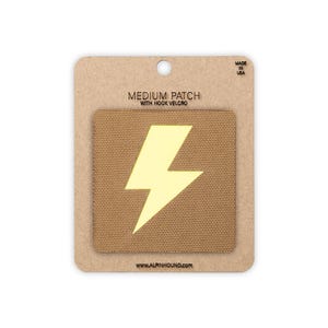 Lightning Bolt Tactical Patch Medium Coyote and Reflective Yellow