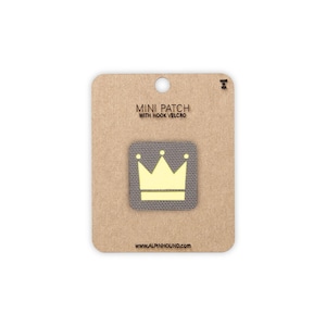 Crown Tactical Patch Mini Wolf Gray and Reflective Yellow