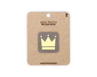 Crown Tactical Patch Mini Wolf Gray and Reflective Yellow