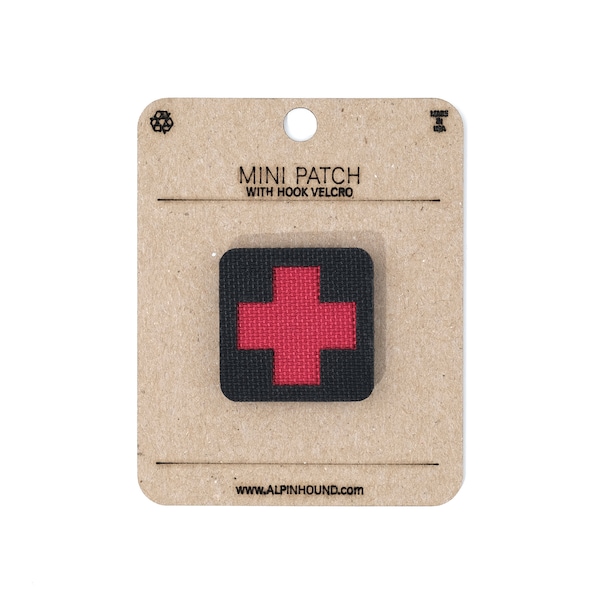 Mini Black and Red Medical Tactical Patch