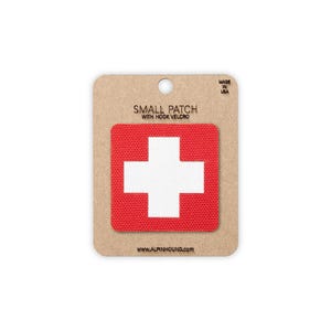 Small Red and Reflective Silver Medical Tactical Patch