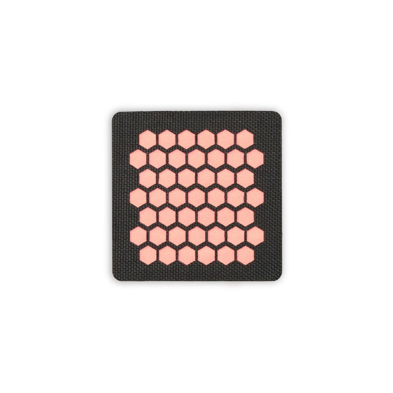 Honeycomb Array Tactical Patch Medium Black and Reflective Orange Small Array