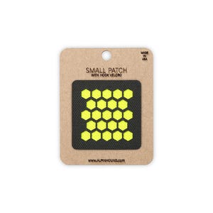 Honeycomb Array Tactical Patch Small Black and Neon Yellow