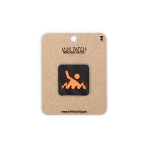 Swimming Danger Tactical Patch Mini Black and Blaze Orange