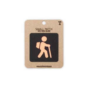 Hiker Tactical Patch Small Black and Reflective Orange